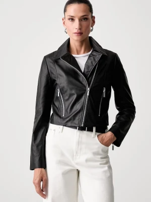 Armani Exchange skórzana damska czarny