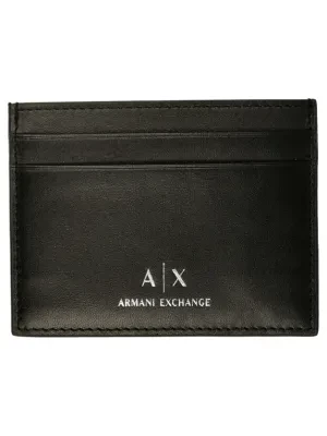 Armani Exchange Skórzane etui na karty