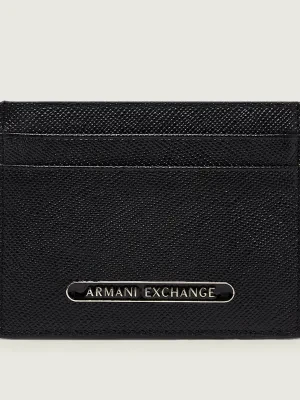 Armani Exchange Skórzane etui na karty