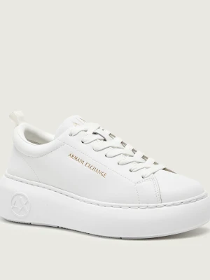 Armani Exchange Skórzane sneakersy biały