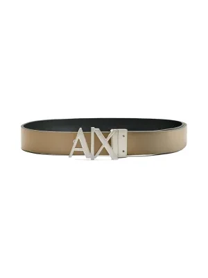 Armani Exchange Skórzany dwustronny pasek