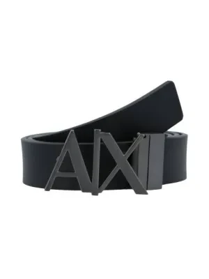 Armani Exchange Skórzany dwustronny pasek