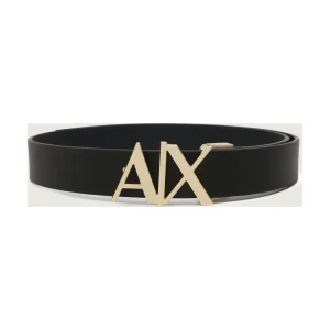 Armani Exchange Skórzany dwustronny pasek
