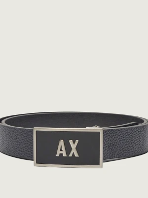 Armani Exchange Skórzany dwustronny pasek