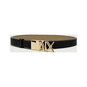 Armani Exchange Skórzany dwustronny pasek PLATE BELT