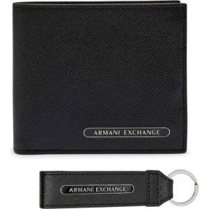 Armani Exchange Skórzany portfel + brelok