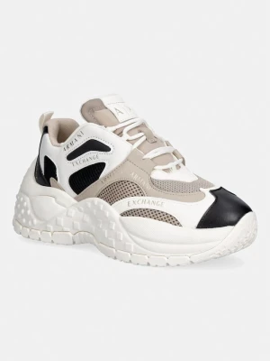 Armani Exchange sneakersy damskie beżowy