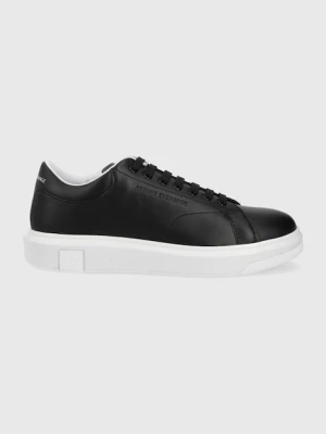 Armani Exchange sneakersy skórzane czarny