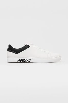 Armani Exchange sneakersy skórzane kolor biały XUX145 XV598 K488