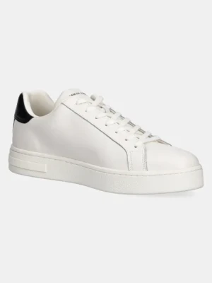 Armani Exchange sneakersy skórzane męskie kolor biały XM000141 AF11912 M0017
