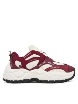 Armani Exchange Sneakersy XDX120 XV708 MZ134 Bordowy