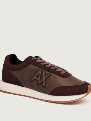 Armani Exchange Sneakersy | zamsz brązowy