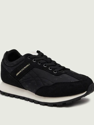 Armani Exchange Sneakersy | zamsz czarny