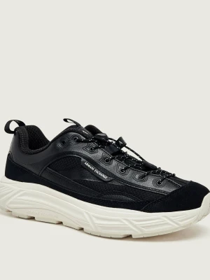 Armani Exchange Sneakersy | zamsz czarny
