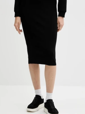 Armani Exchange spódnica kolor czarny midi ołówkowa XW001302 AF10352