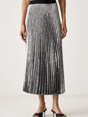 Armani Exchange spódnica plisowana srebrny