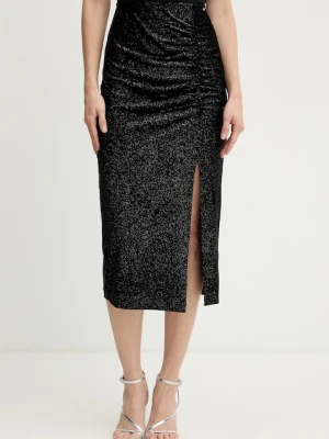 Armani Exchange spódnica welurowa kolor czarny midi ołówkowa XW000791 AF16143