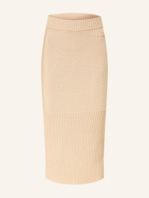 Armani Exchange Spódnica Z Dzianiny beige