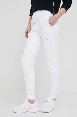 Armani Exchange spodnie damskie kolor biały gładkie 8NYPFX YJ68Z NOS