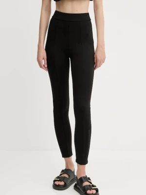 Armani Exchange spodnie damskie kolor czarny gładkie XW000369 AF12826