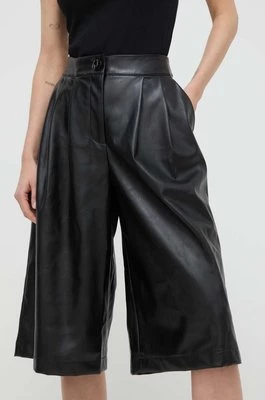 Armani Exchange spodnie damskie kolor czarny szerokie high waist 3DYP23 YN3QZ