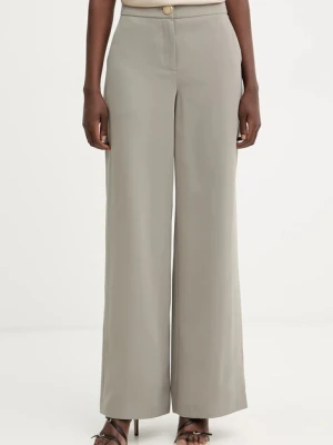 Armani Exchange spodnie damskie kolor zielony proste high waist XW001264 AF16148