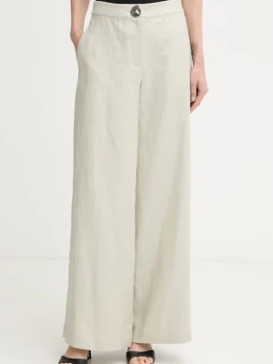 Armani Exchange spodnie damskie lniane