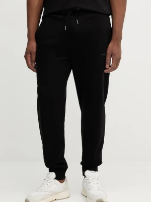 Armani Exchange spodnie dresowe bawełniane męskie kolor czarny gładkie XM001299 AF20934