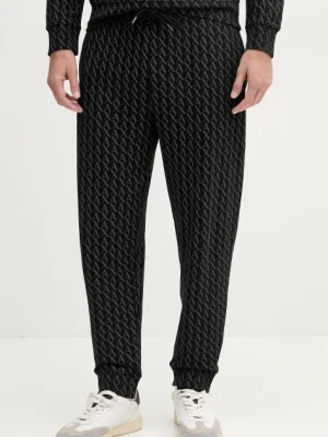 Armani Exchange spodnie dresowe bawełniane męskie kolor czarny wzorzyste XM001226 AF11847