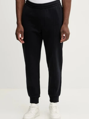 Armani Exchange spodnie dresowe bawełniane męskie kolor granatowy gładkie XM001028 AF12656