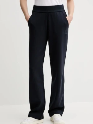 Armani Exchange spodnie dresowe damskie kolor granatowy gładkie XW000508 AF12819