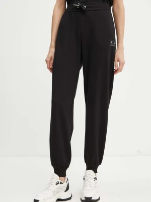 Armani Exchange spodnie dresowe kolor czarny gładkie XW000017 AF10172