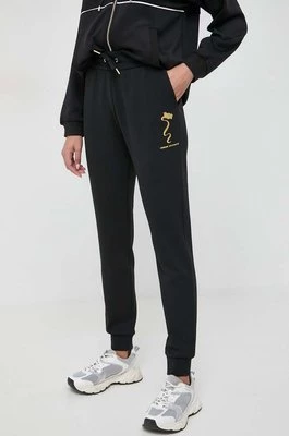 Armani Exchange spodnie dresowe kolor czarny z aplikacją 3DYP40 YJU1Z