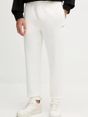 Armani Exchange spodnie dresowe męskie kolor beżowy z nadrukiem XM000978 AF10818