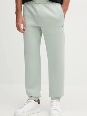 Armani Exchange spodnie dresowe męskie kolor zielony z nadrukiem XM000978 AF10818