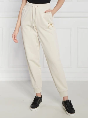 Armani Exchange Spodnie dresowe | Regular Fit piaskowy