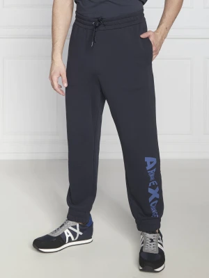 Armani Exchange Spodnie dresowe | Regular Fit granatowy