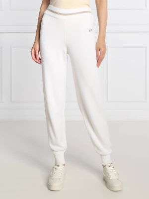 Armani Exchange Spodnie dzianinowe | Regular Fit | z dodatkiem wełny