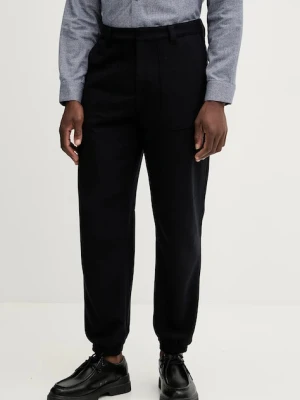 Armani Exchange spodnie z dodatkiem wełny męskie kolor granatowy XM000941 AF16644