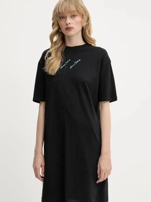 Armani Exchange sukienka bawełniana czarny