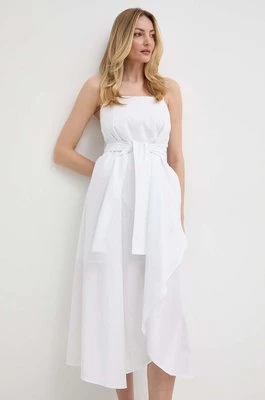 Armani Exchange sukienka bawełniana kolor biały mini rozkloszowana 3DYA28 YN4RZ
