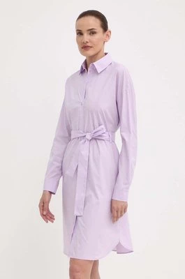 Armani Exchange sukienka bawełniana kolor fioletowy mini oversize 3DYA32 YN4RZ