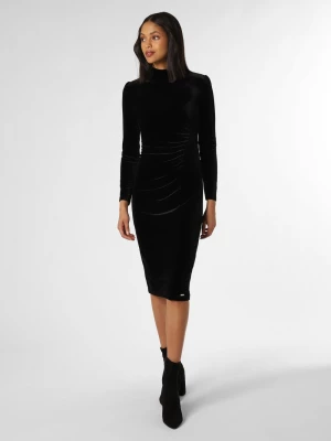 Armani Exchange Sukienka damska Kobiety Sztuczne włókno czarny jednolity,