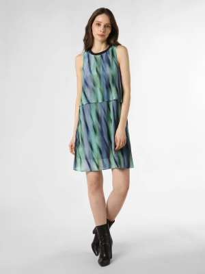 Armani Exchange Sukienka damska Kobiety wiskoza niebieski|zielony wzorzysty,