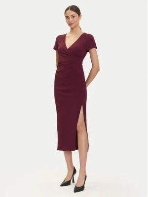 Armani Exchange Sukienka dzianinowa XW000665 AF10872 UA343 Bordowy Regular Fit