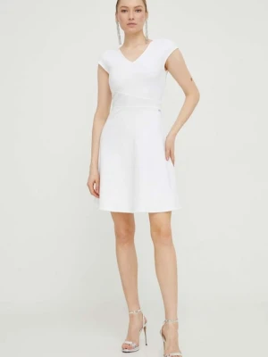 Armani Exchange sukienka kolor beżowy mini rozkloszowana 8NYA95 YJ83Z NOS