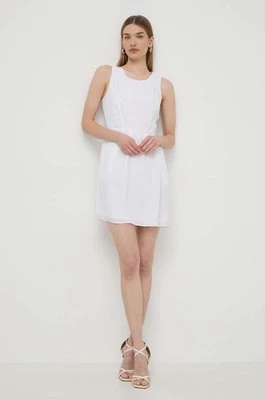 Armani Exchange sukienka kolor biały mini dopasowana 3DYA66 YN9RZ