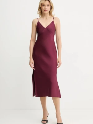 Armani Exchange sukienka kolor bordowy midi prosta 8NYA59 YNZ5Z