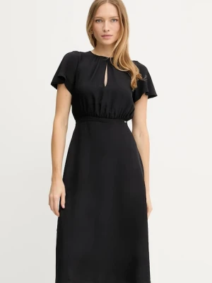 Armani Exchange sukienka kolor czarny midi rozkloszowana XW001025 AF16122