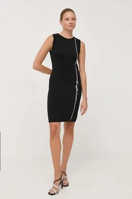 Armani Exchange sukienka kolor czarny mini prosta